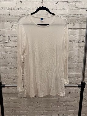Old Navy White Long Sleeve Luxe Tee